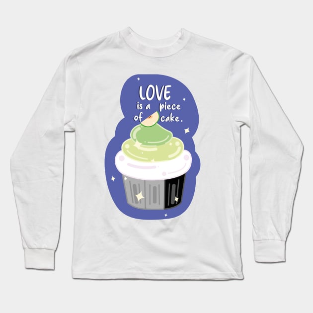 Love Cupcakes: Aromantic Long Sleeve T-Shirt by HoneyLiss